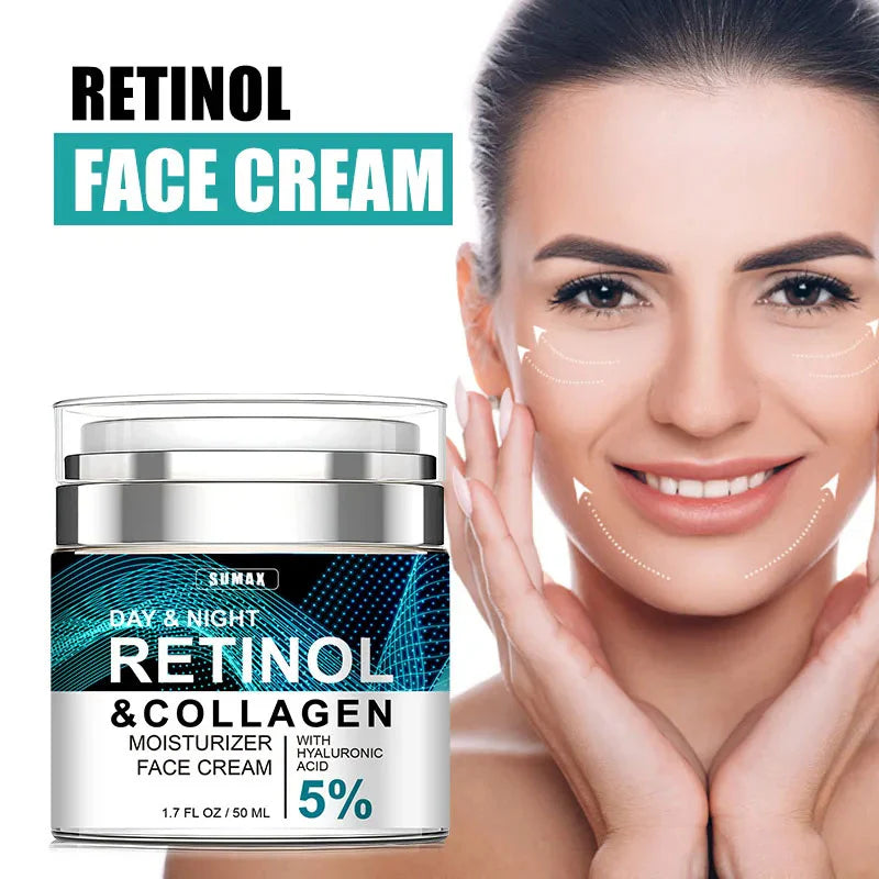 Sumax – Crème Visage au Collagène avec Rétinol et Acide Hyaluronique